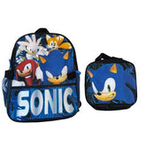 Mochila Con Bolsillo 16" y Lonchera Sonic